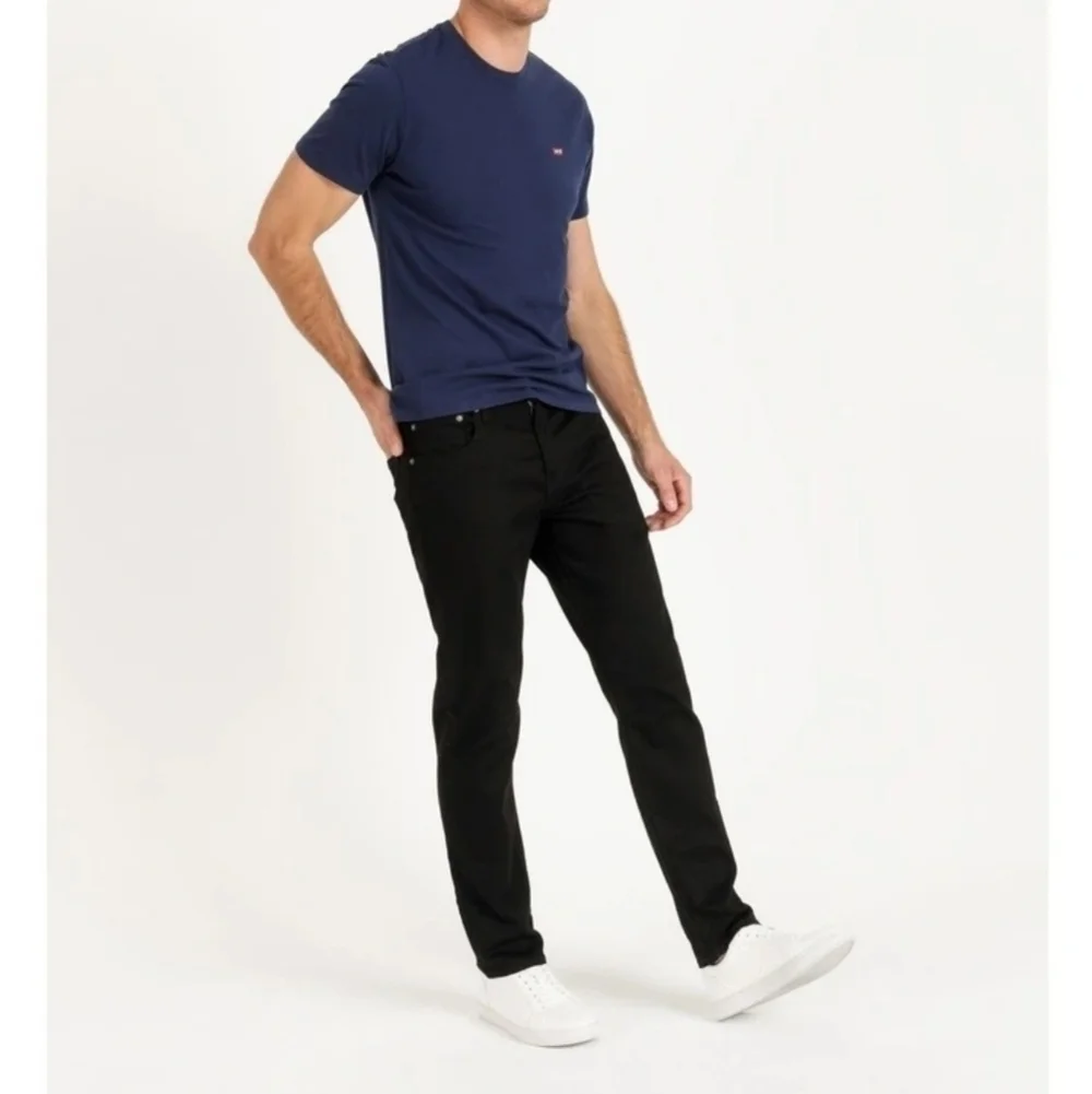 LEVI'S Men's Black Regular Tapered Fit Jeans